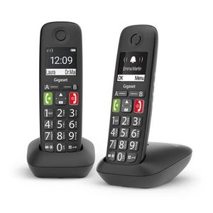 Téléphone fixe Gigaset E290 Duo, Téléphone analog/dect, Combiné s