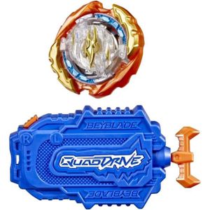 TOUPIE - LANCEUR Hasbro Beyblade Burst QuadDrive Lanceur à Corde Cyclone Fury,Set de Combat avec toupie Multicolore