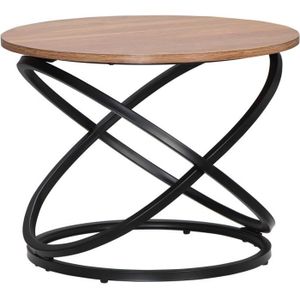 TABLE BASSE Table basse ronde design industriel néo-rétro Ø 60