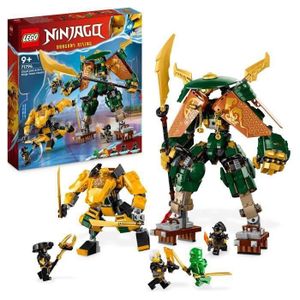 ASSEMBLAGE CONSTRUCTION LEGO NINJAGO 71794 L'Équipe de Robots des Ninjas Lloyd et Arin, Jouet de Ninja pour Enfants