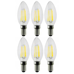 AMPOULE - LED Lot de 6x ampoules Maclean, Filament LED E14, 4W, 230V, WW blanc chaud 3000K, 400lm, Bougie décorative Retro edison C35, MCE285 WW