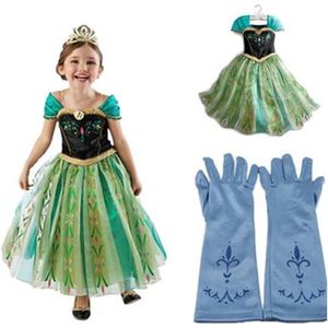 MULEVIP Robe Elsa Reine des Neiges Déguisement Fille Robe, avec