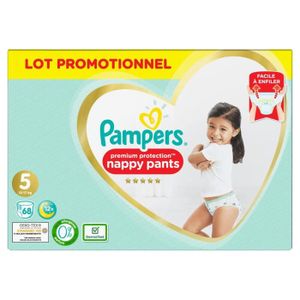 COUCHE Couches-culottes Pampers Premium Protection T5 12-17kg - 68 couches