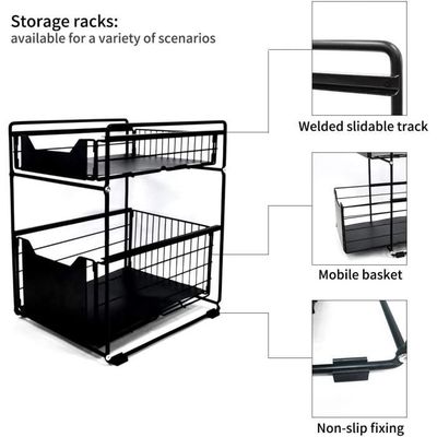 Lot De 2 Organiseurs De Placard Coulissants Extensibles Avec