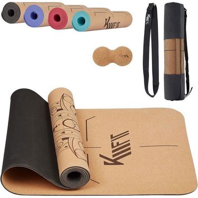 Tapis De Yoga Antidérapant 185x50 Cm - Épaisseur 0,6 Ou 1 Cm - Matériau EVA Alu - Léger, Facile à Nettoyer