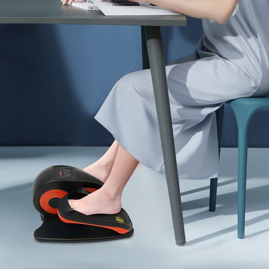 EVOLAND Elliptique Mini Électrique – Télécommande, LCD, 12 Vitesses, Bandes Résistantes – Fitness à Domicile Pour Séniors