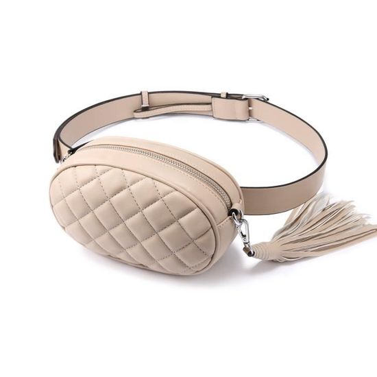 LOVEVOOK Sac de Ceinture Sac Banane Femme Sac de Taille Femmes Hanche la /él/égant Cuir PU se m/êler Designer Voyage Quilting Fille Cadeau Noir