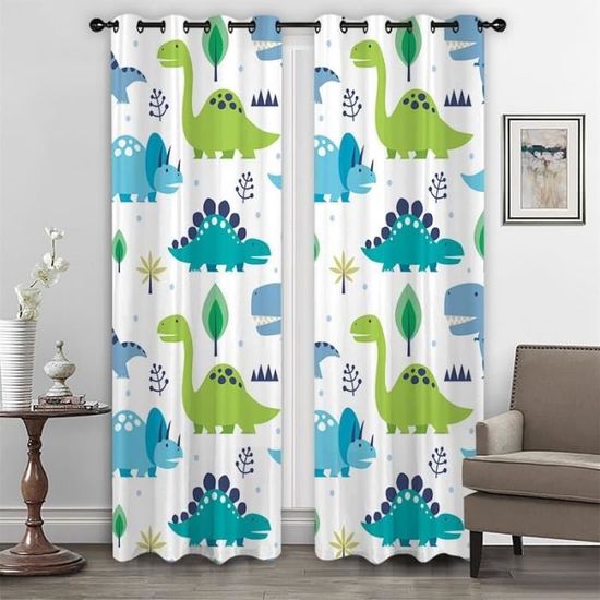 Rideaux Enfants Laura Ashley – Motif Dinosaures – Sur Mesure – Neuf Avec étiquette