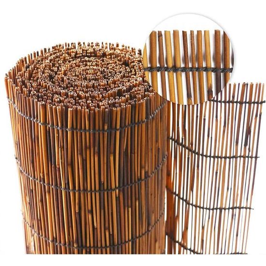 Canisse En PVC Brise Vue, Palissade En PVC Résistant Aux UV Intemperies Bambou 100 X 400cm 94096941