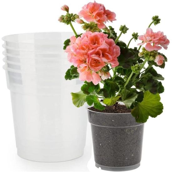 Lot de 3 pots d'orchidées transparents avec trous YSTP - 10cm de diamètre intérieur