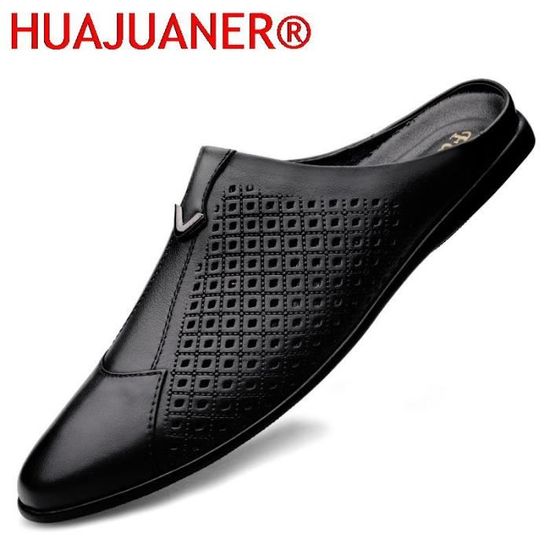 ANUFER Mocassins Hommes Cuir Véritable Slip-On - Chaussures Décontractées Légères Semelle Souple Faite Main, Idéales Conduite & Été