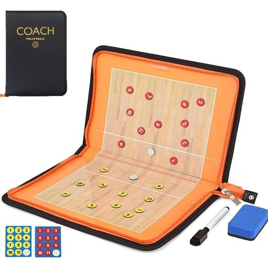 ETISPORT Tableau Tactique Pour Entraîneur De Football. Double Face, Adapté Aux Marqueurs Effaçables à Sec. Personnalisé Avec Couleur, Emblème Ou Logo, Nom Et Club. (Large