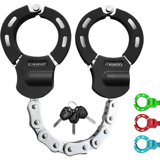 Cadenas Antivol Chaîne Pour Moto & Vélo - 4 Pieds, Acier, Résistant, Avec Clés