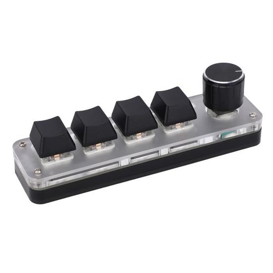 Kexpery Porte-clés Clavier à 4 Touches Avec LED – Jouet Anti-stress Pour Adultes – Mécanique à Clics – Coloré Et Portable