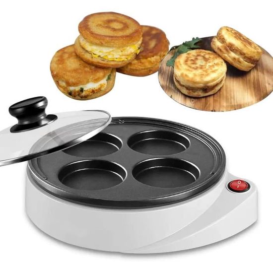 Poêle à Frire à œufs En Aluminium Avec 4 Trous Ronds, Moule Anti