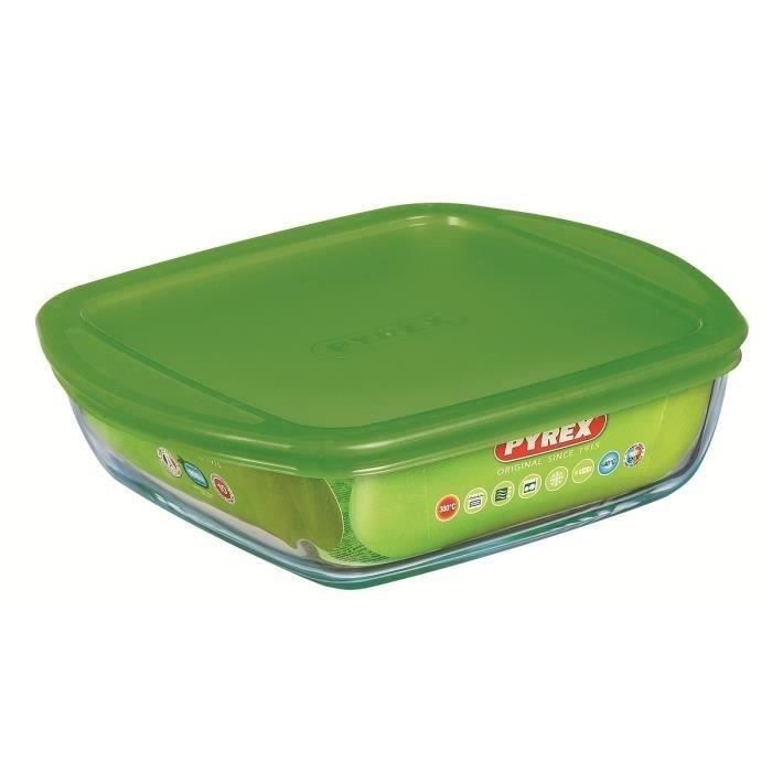 PYREX Plat à four + couvercle Cook and Store Basic 14x12 cm transparent