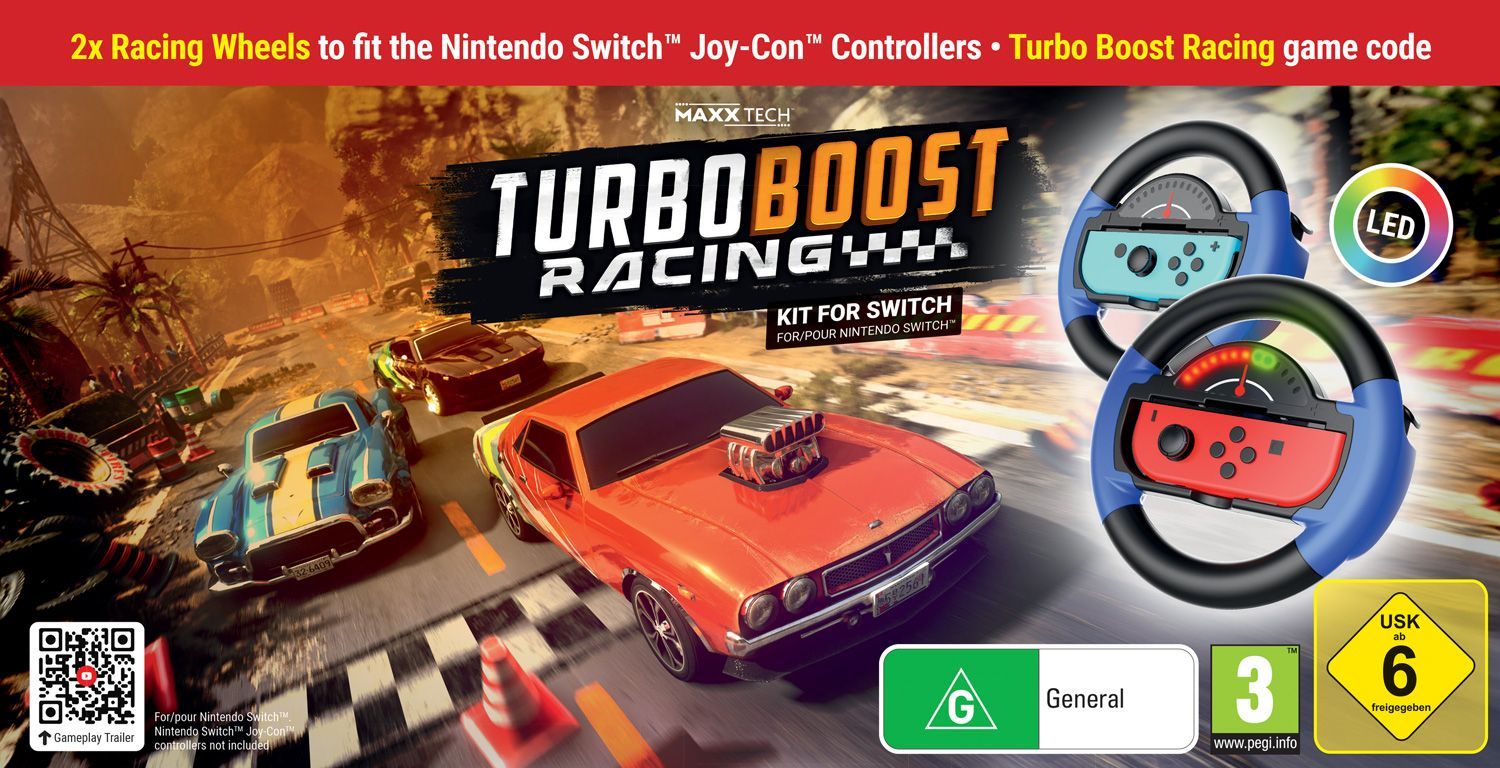 Turbo Booster Racing Kit volants + jeu Jeu Nintendo Switch Code in a Box