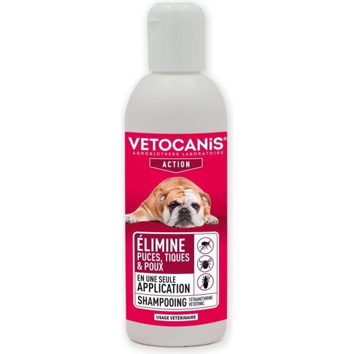 VETOTONIC Shampoing tétraméthrine - Pour chien et chat