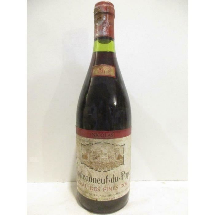 châteauneuf du pape château des fines roches (capsule abîmée) rouge 1973 - rhône