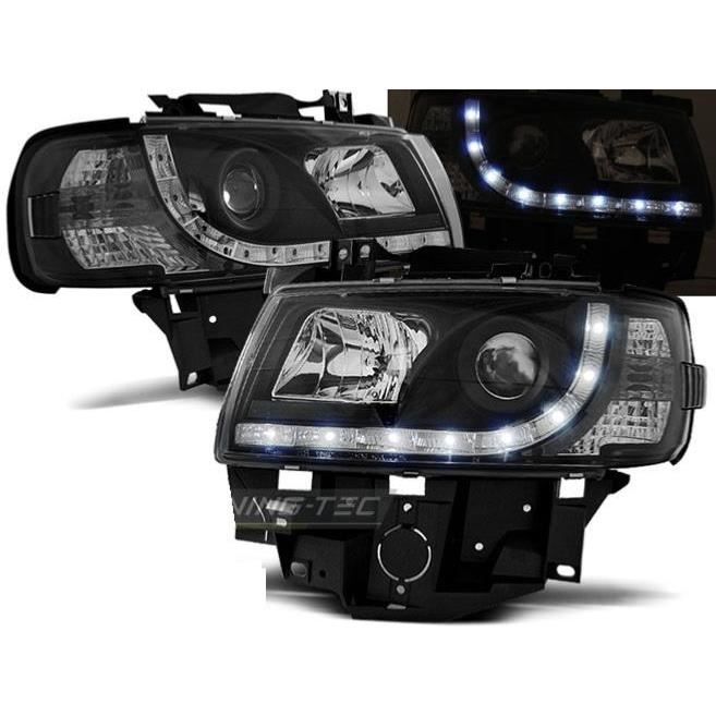 Paire de feux phares VW T4 bus 96-03 Daylight led noir-27362065