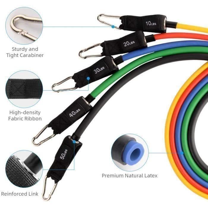 Bande de Résistance, Up to 150 LB, Sangle Musculation Bandes Elastiques Fitness d'exercice Bandes d'exercice
