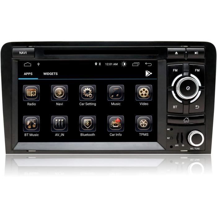 7 Pouces An oid 10 Autoradio Double Din Stereo pour Audi A3 8P S3 RS3 2003-2012 avec Ecran Tactile HD CD DVD Navigation GPS Blue265