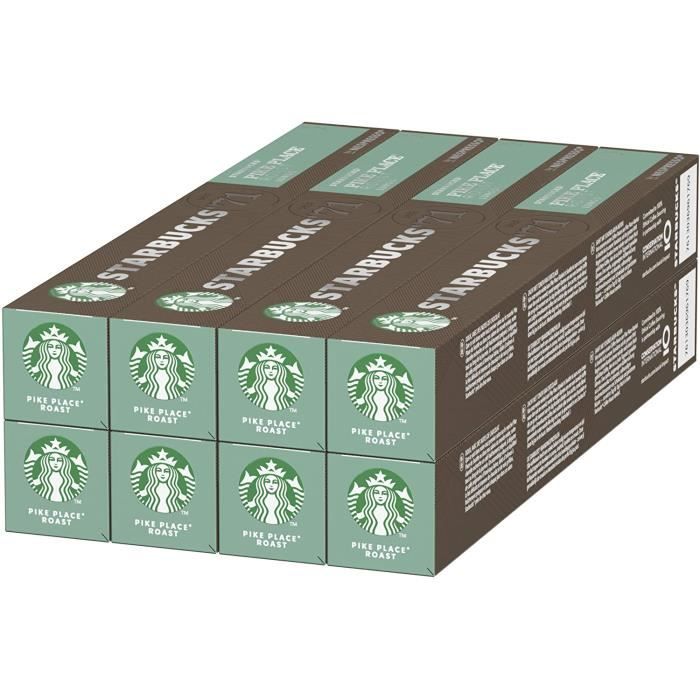 Pike Place Roast By Nespresso Medium Roast Coffee Capsules , 80 Capsules (8 x 10)