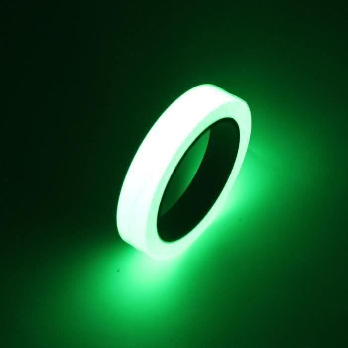 4pcs Ruban Bande Adhésif Lumineux Fluorescent Brillant Nuit Ruban d'Avertissement Sécurité -1m x 30mm COS3863