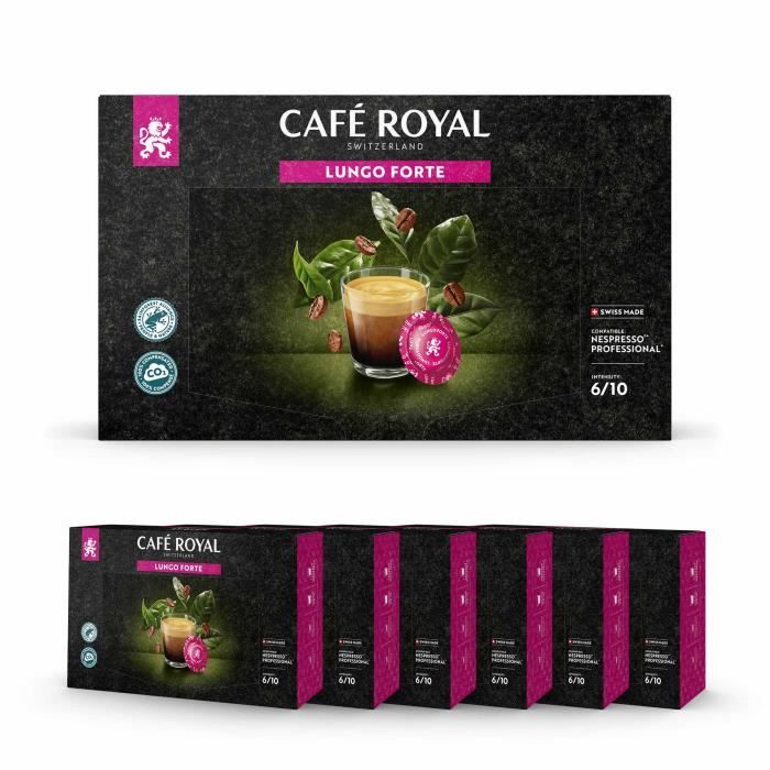 300 CAPSULES COMPATIBLES NESPRESSO PRO® - LUNGO FORTE - 6 Boites de 50 Dosettes Compatibles Nespresso Pro®