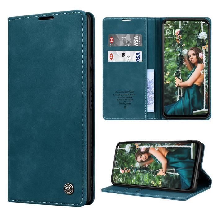 CaseMe Etui Coque pour Xiaomi Mi 11 Lite(4G-5G) [Emplacement Carte] [Fonction de Support] Flip Case ( Bleu )