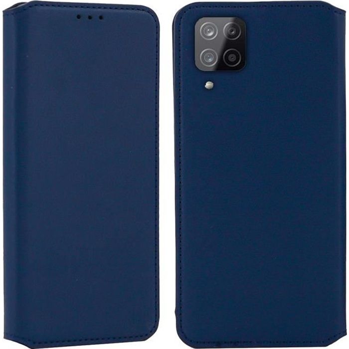 Coque pour Samsung Galaxy A12,Portefeuille Cuir pour (Samsung Galaxy A12 (6,5 Pouces), Bleu)