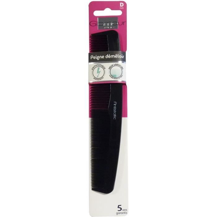 Glamour Studio Peigne cheveux démêloir antistatique noir