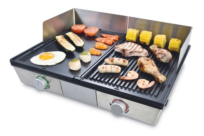 Gril Electrique - Plaque de Cuisson Posable - Grill Viande - 2 Spatules Inclus - Deli Grill 7951 Solis