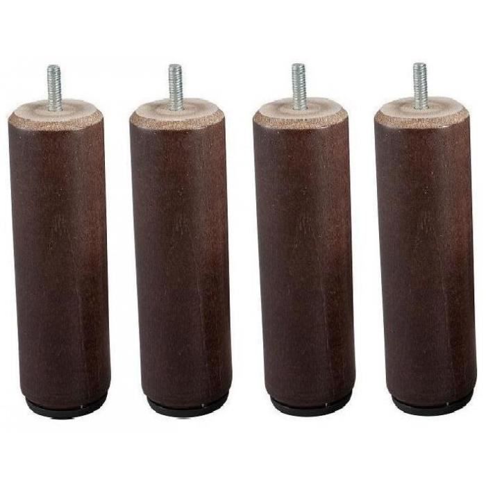4 Pieds Bois Wengé Someo 20 cm