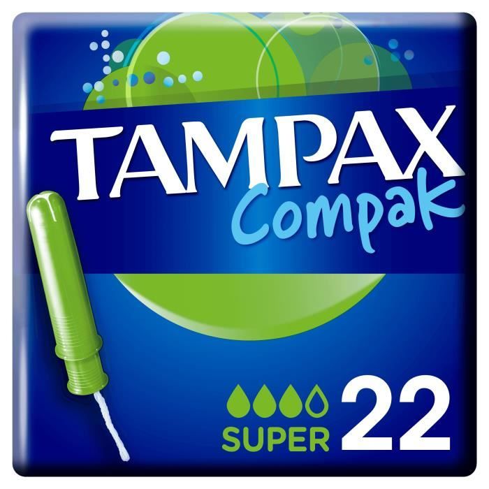 TAMPAX Tampons Compak Super Applicateur x22