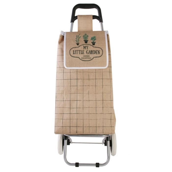 Chariot de shopping vintage en jute Market - Noir