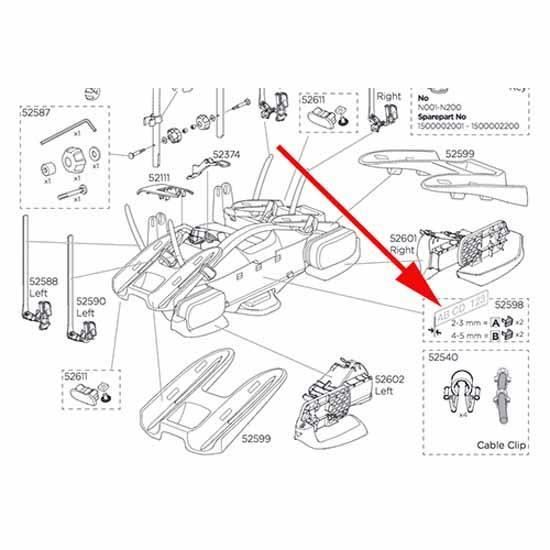 Transporteurs Accessoires Thule Numberboard Clip 52598 2a+2b - Taille Unique - Noir