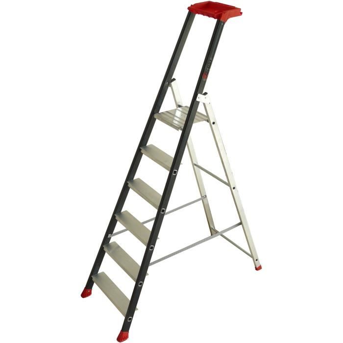 ESCALUX Escabeau Professionnel 6 marches Prolux Plus