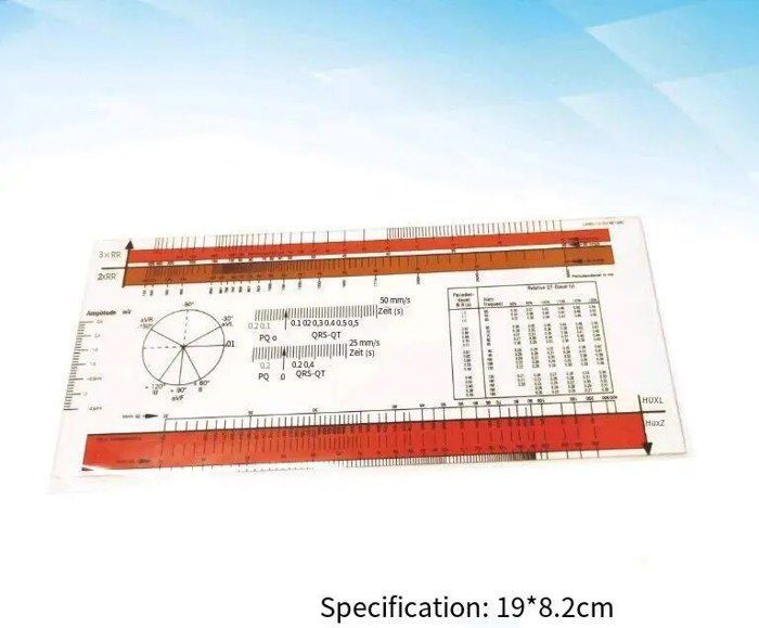ZiStarlilife Règle à 7 étapes, Règle Transparente En Plastique ECG