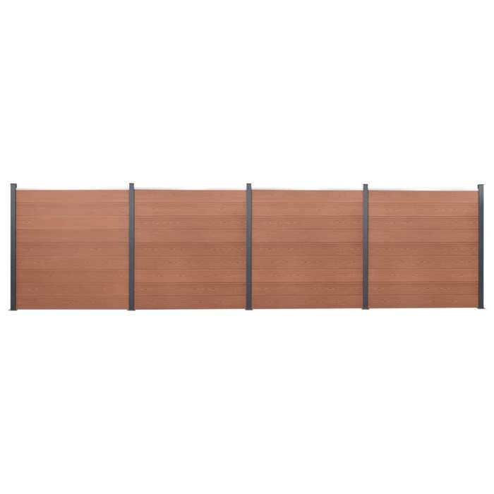 vidaXL Ensemble de Panneaux de Clôture Mur de Clôture Barrière avec Poteau Bordure de Jardin Patio Terrasse 3211832 - vue 2