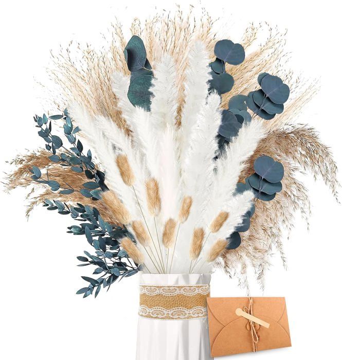 Pampa Séchées Eucalyptus Séchés Naturel, Decoration De Bouquet De ...