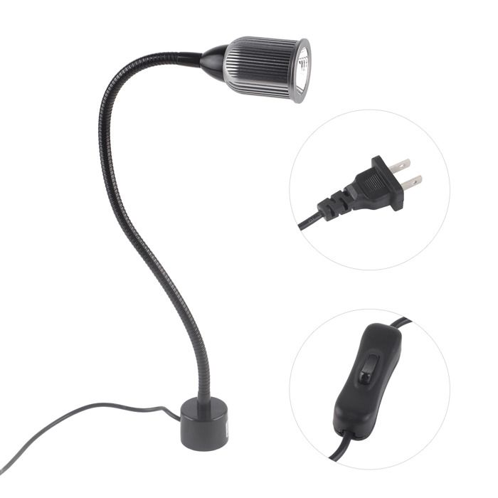 Lampe de Travail LED Lumière dEntretien du Cou Réglable 10W LED avec Base Magnétique pour Machine à Coudre