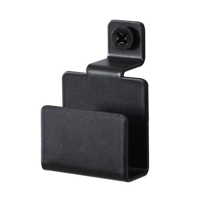 Lot De 2 Crochets Acoustiques Pour Panneaux Muraux - Métal Noir, épaisseur 13 Mm - Double Accroche, Fixation Murale Incluse