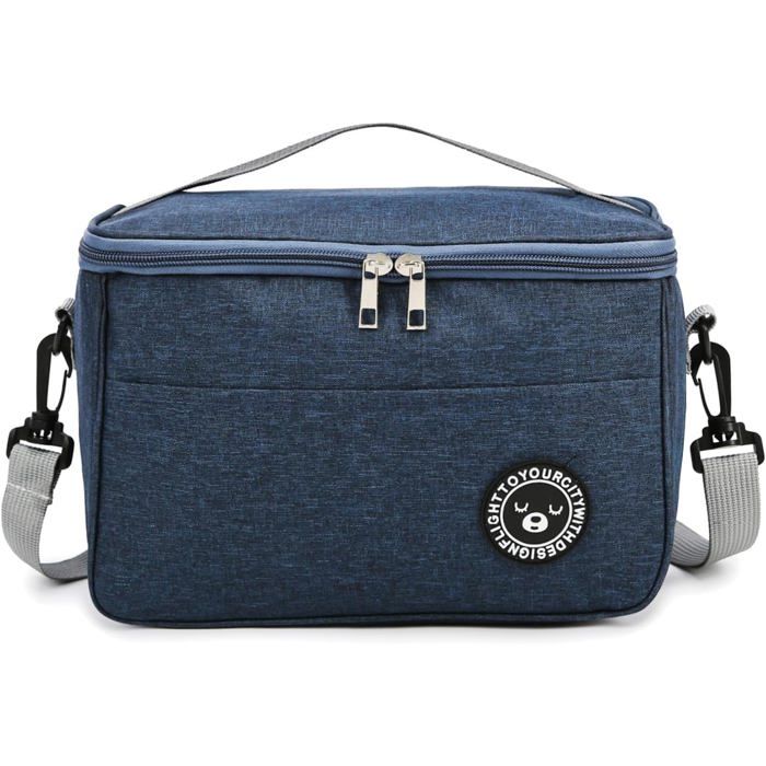 Sac isotherme 5.5L Ac isotherme sac de pique-nique Sac isotherme repas adulte Sac isotherme repas bureau Bleu/5.5L/24 * 14 *