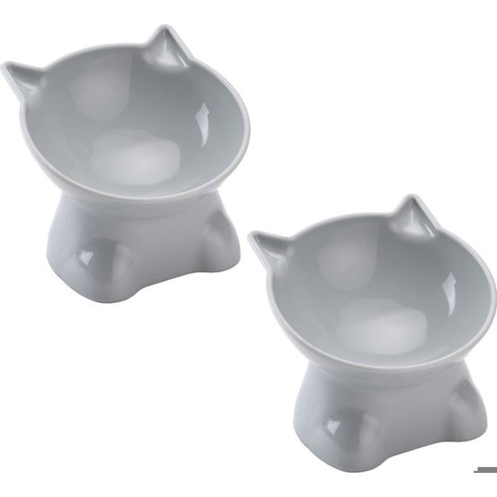 Comparer les prix de Ensemble de gamelles surélevées pour nourriture et eau pour chat gamelles surélevées pour nourriture et eau