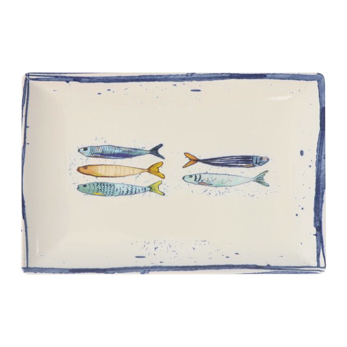 Assiette de présentation 30x20cm Peixe La Mediterránea - 6 pièces