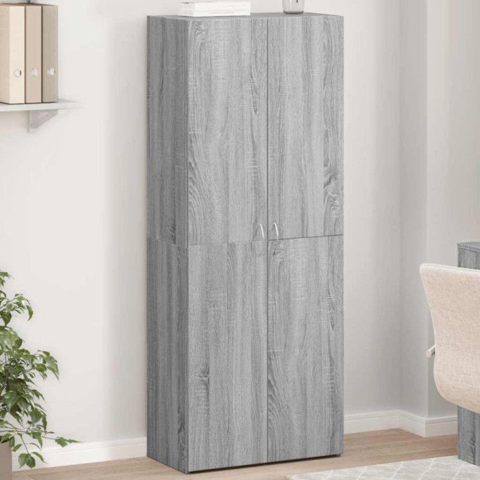 Armoire de classement sonoma gris 60x32x153cm bois d ingénierie