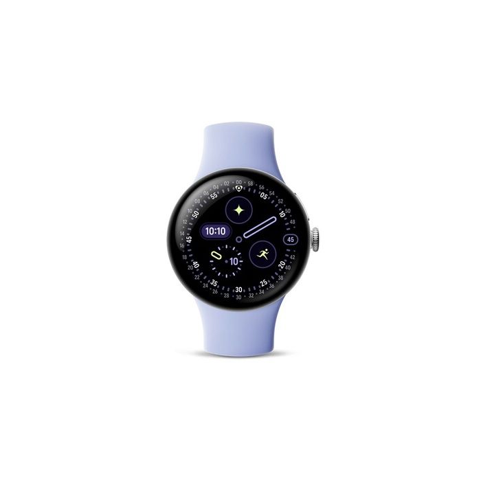 Montre connectée Google Pixel Watch 4 41 mm Bluetooth Argent Poli avec bracelet sport fluoroélastomère Iris