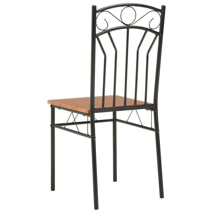 Brun Chaises de cuisine/bar - SOLOMON -[lot de 6] - Pour 6 personnes - marron MDF CCC440