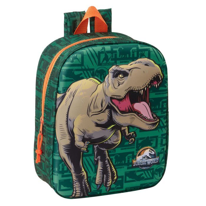 Sac à dos enfant 3D - safta - Jurassic World - 22x10x27 cm - Adaptable au chariot - Nettoyage facile - Confortable